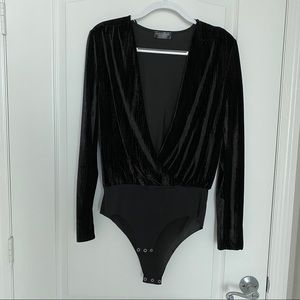 Zara velvet bodysuit